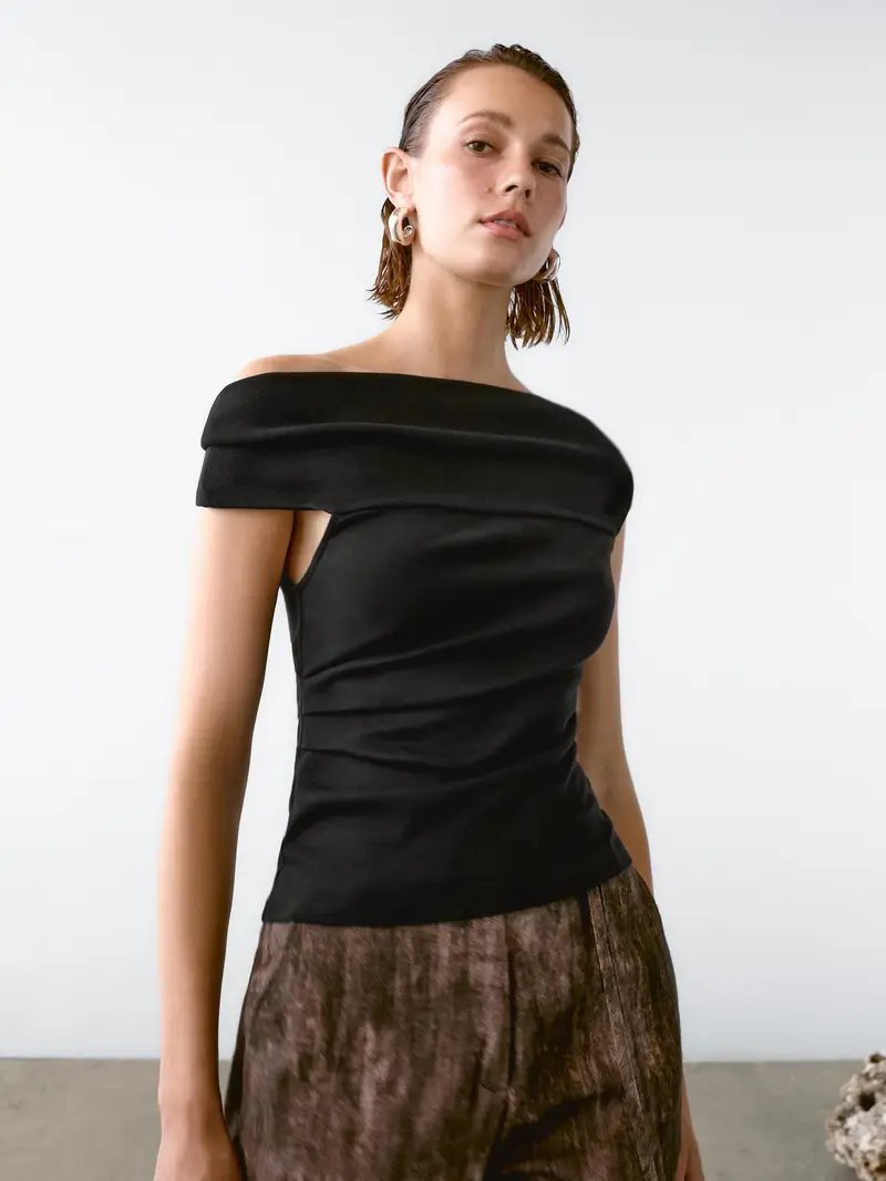 Massimo Dutti Top Nero 2555320