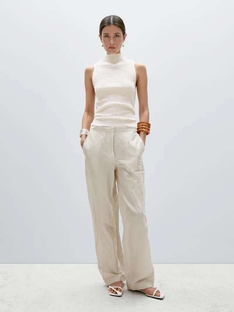 Massimo Dutti Top Beige 2555366