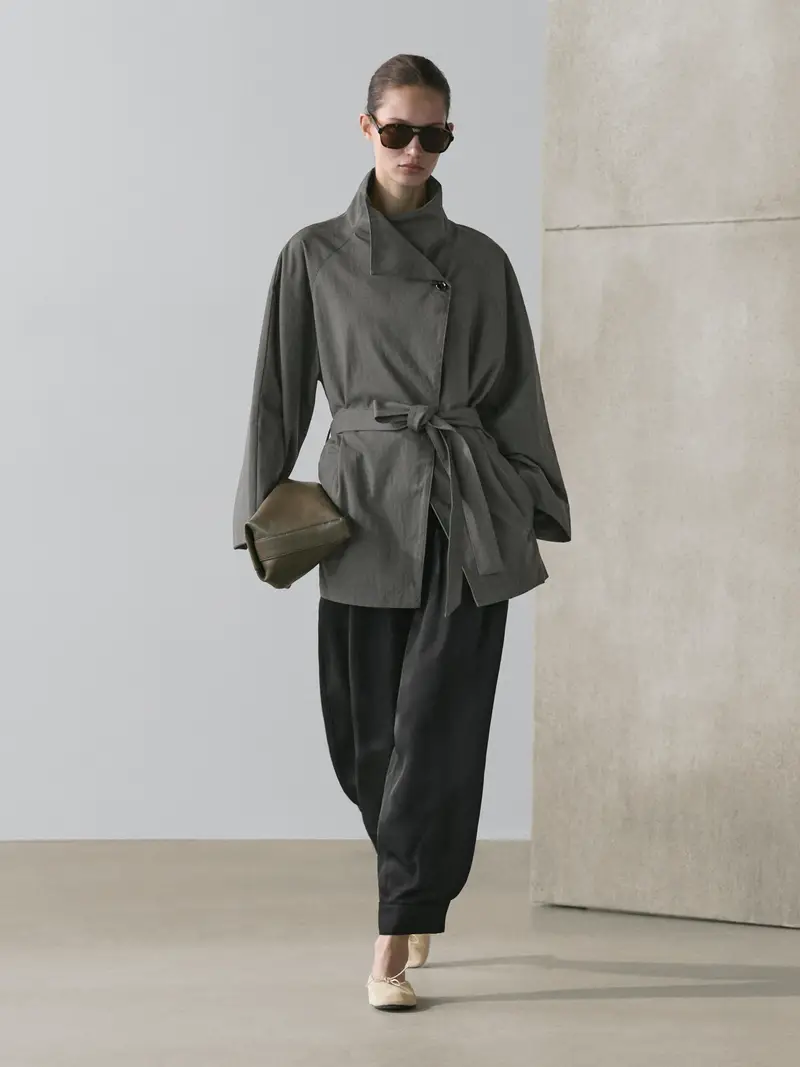 Massimo Dutti Trench Azzurro 4238861