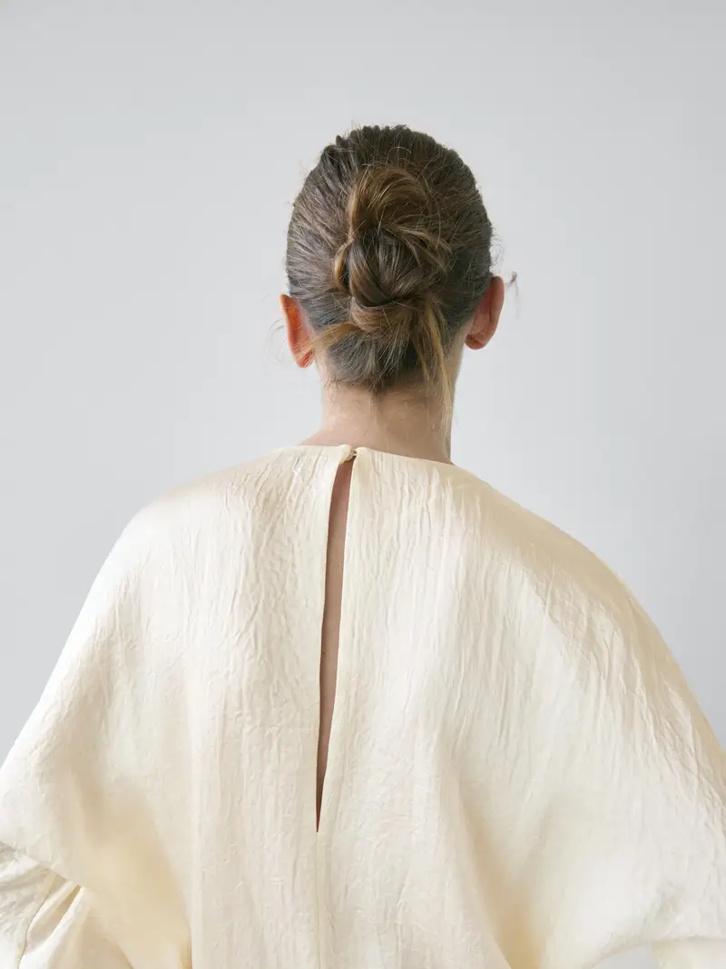 Vestito Midi Con Fusciacca - Studio - Beige - - Massimo Dutti - Femminile