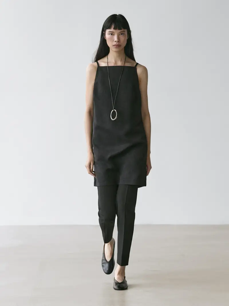 Vestito Mini Fluido - Nero - (It 44) - Massimo Dutti - Femminile