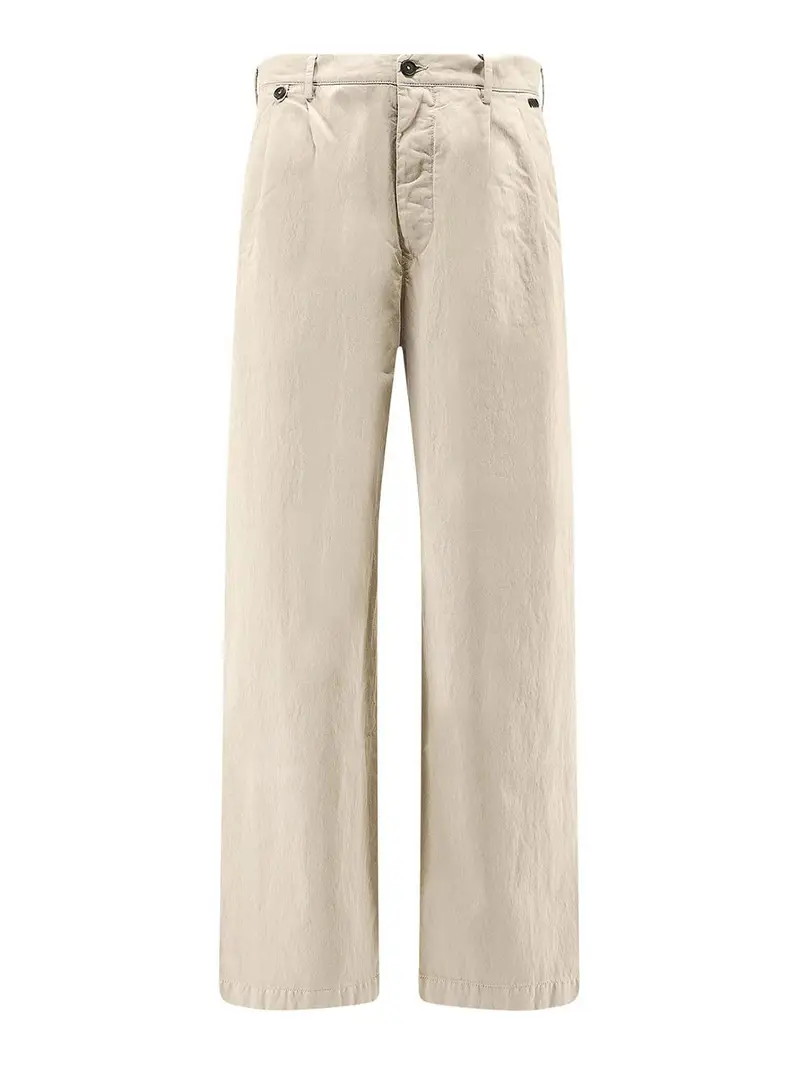 Pantaloni In Misto Cotone Bianco