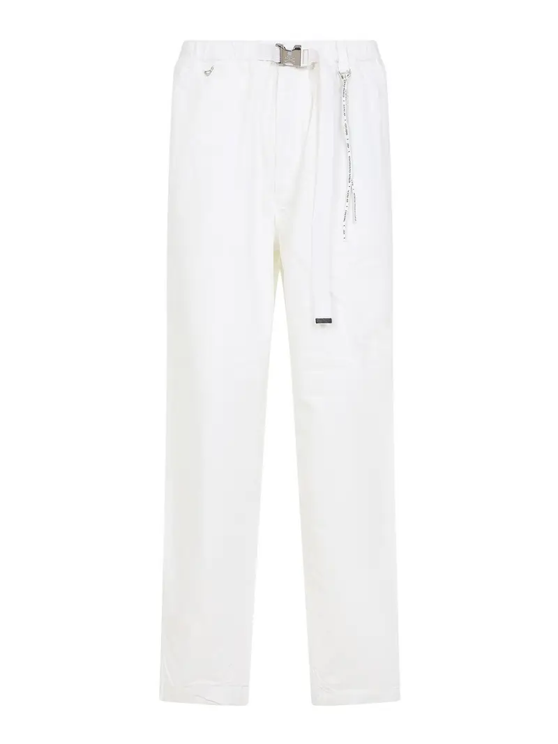 Pantaloni facili da cintura in forma regolare Bianco