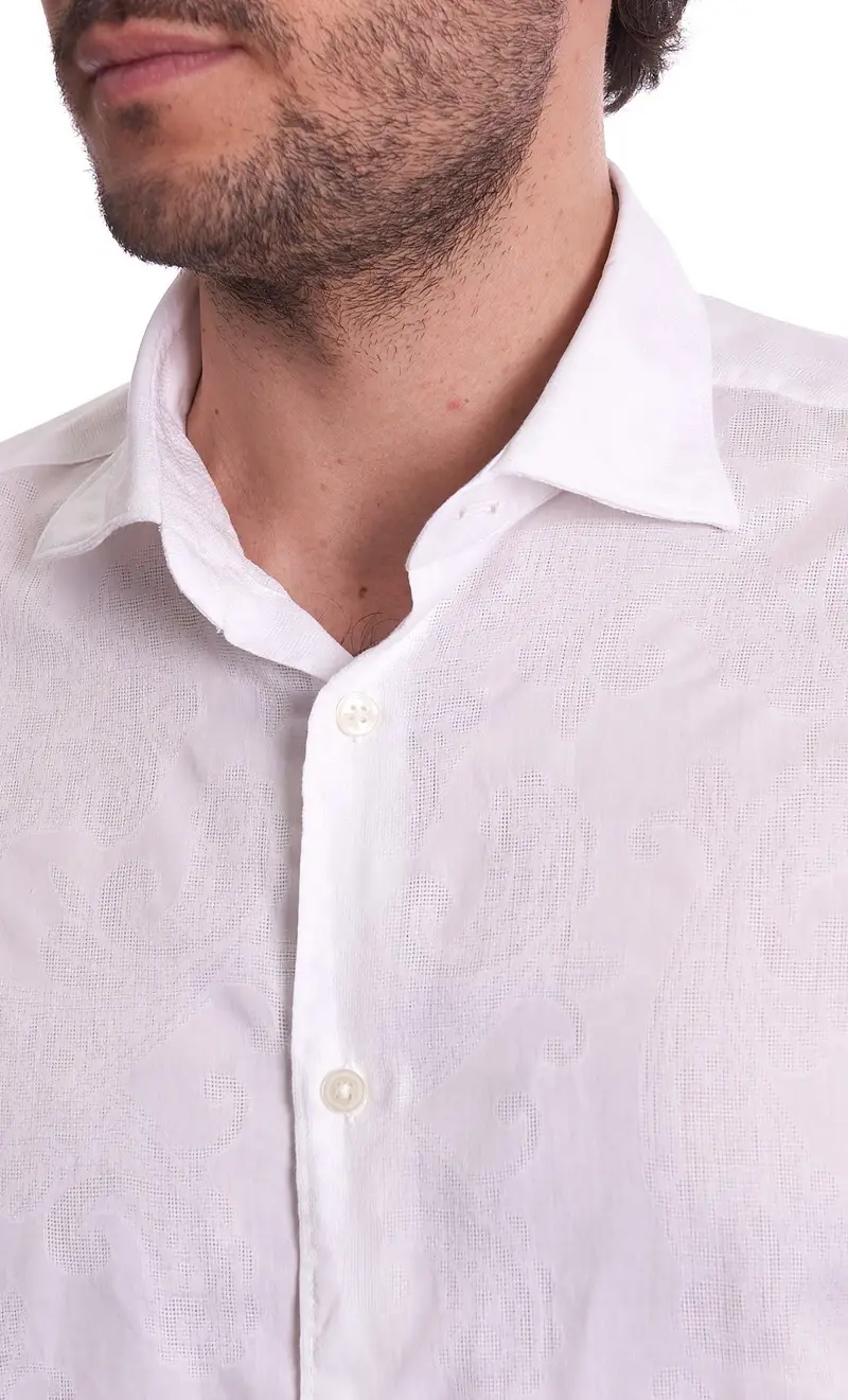Camicia mastricamiciai albiate slim fit, colore bianco miniatura 2