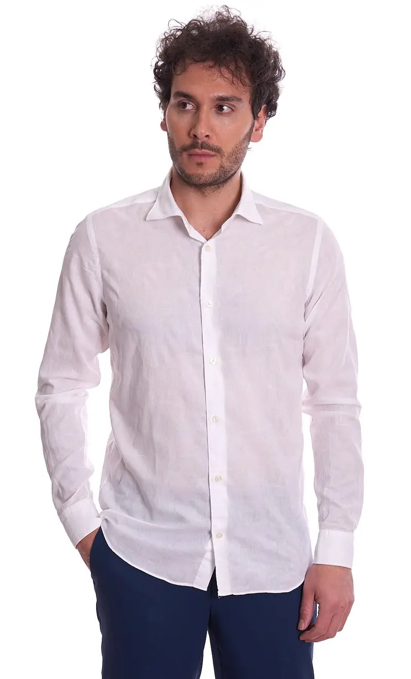 Camicia mastricamiciai albiate slim fit, colore bianco