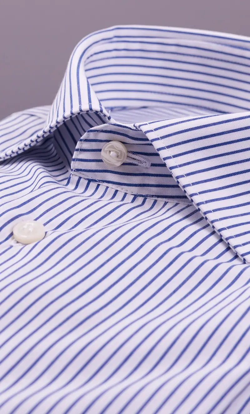 Camicia mastricamiciai rigata no stiro, colore azzurro miniatura 2