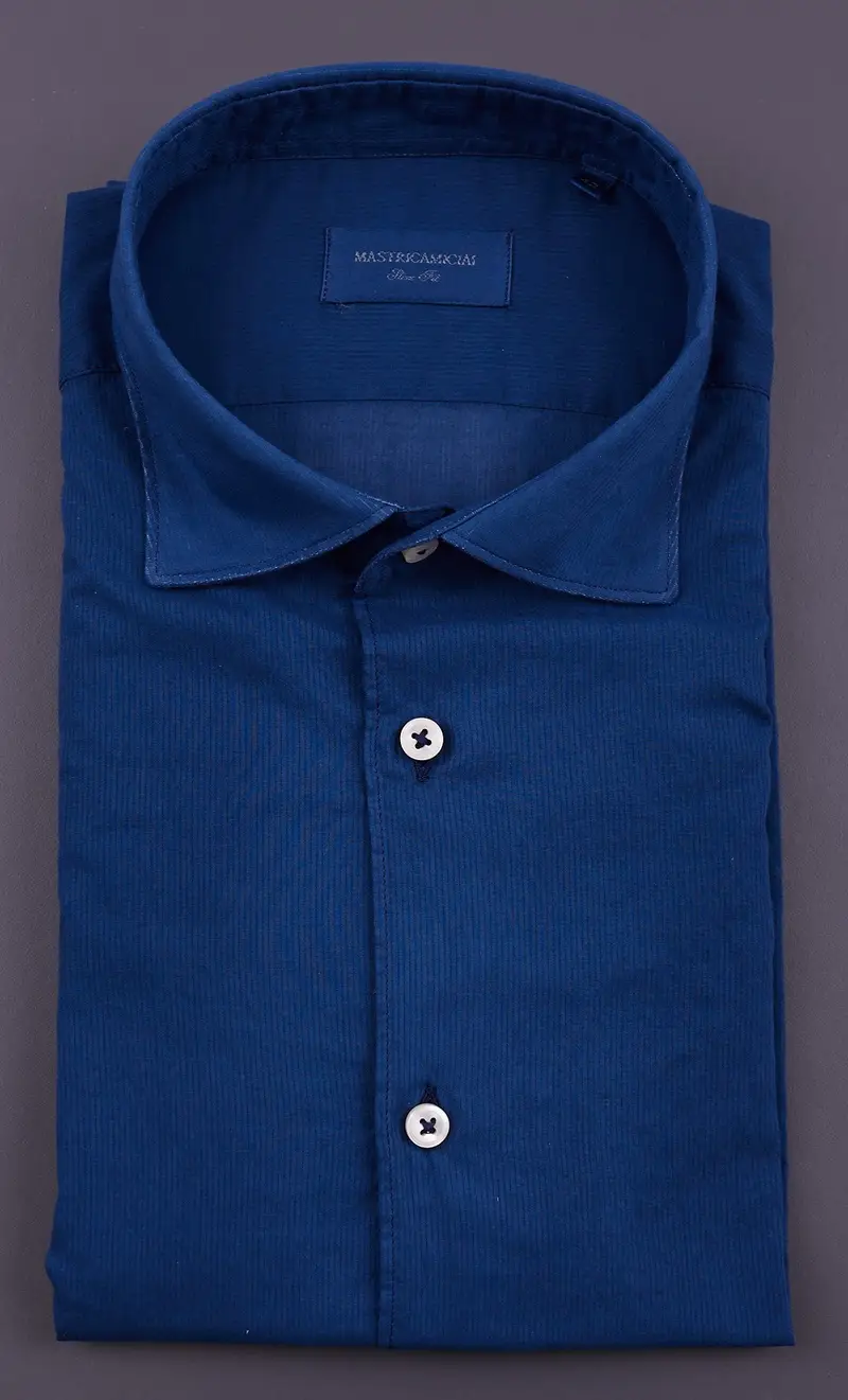 Camicia mastricamiciai rigata tono su tono slim fit, colore blu