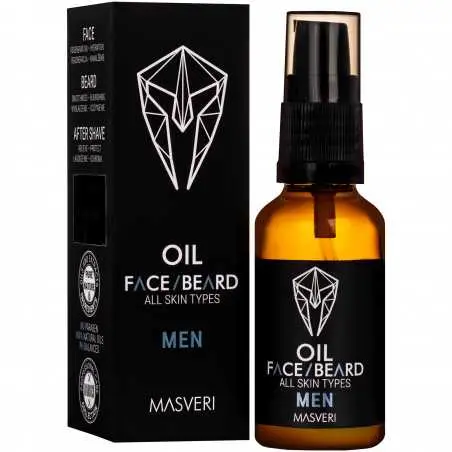 Face Beard Oil All Skin Types - olio viso e barba, per tutti i tipi di pelle, 30 ml