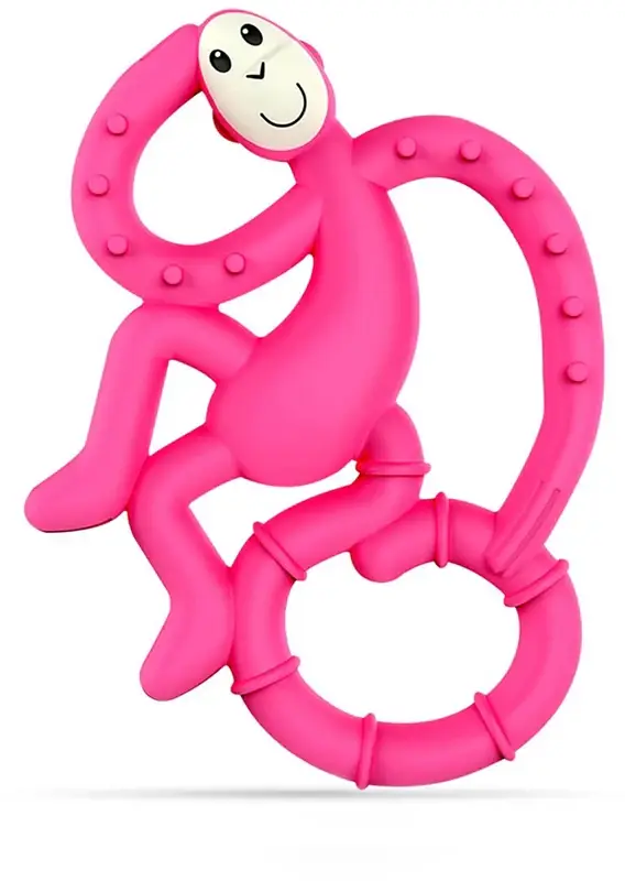 Mini Monkey dentaruolo con un ingrediente antimicrobico fucsia