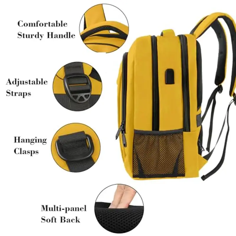 MATEIN Zaino Donna Uomo 15.6 Pollici Porta PC, Impermeabile per Computer Portatile Con Caricatore USB, Università miniatura 3