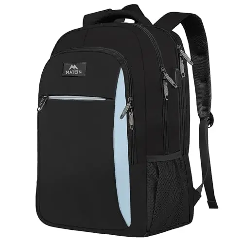 MATEIN Zaino Porta PC Uomo, Zaino PC 15.6 Pollici con Caricatore USB, Zaini Universitari Antifurto Zaini Uomo Notebook