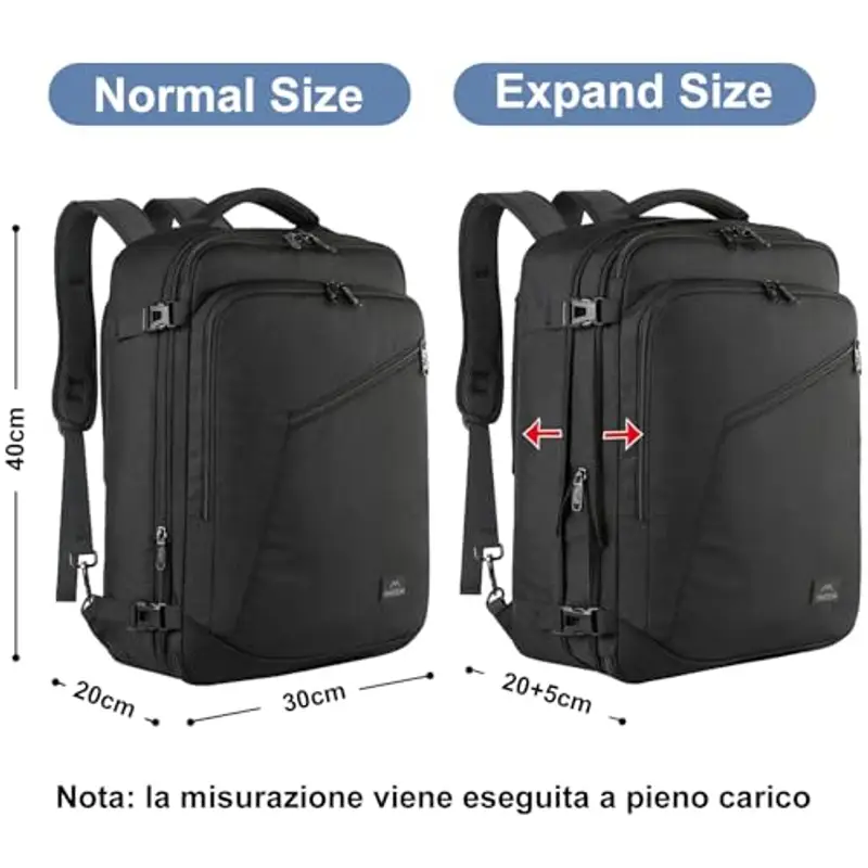 MATEIN Zaino da viaggio Uomo Nero 786212 miniatura 3