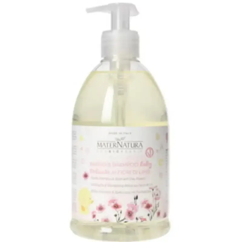 BABY Bagno & Shampoo Delicato ai Fiori di Lino, 500 ml