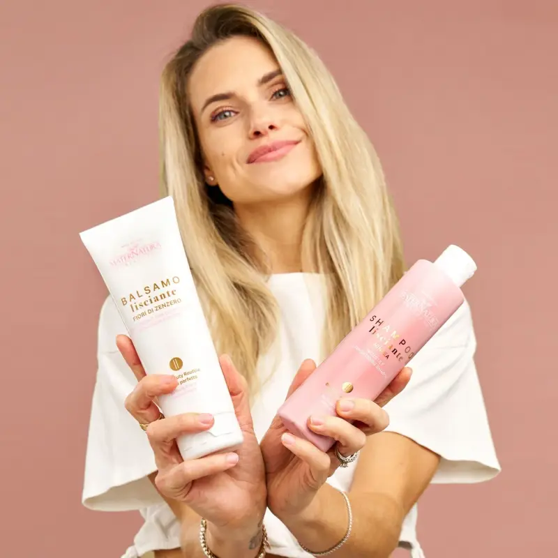 Balsamo, Maschere e Olii Balsamo Capelli Lisci Al Fiore Di Zenzero - Balsamo capelli lisciante, Capelli lisci miniatura 5