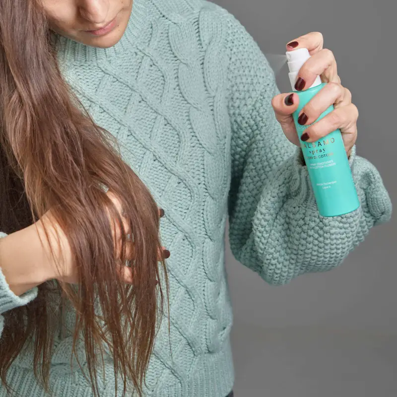 Balsamo, Maschere e Olii Balsamo Spray Fiori Di Cotone - Balsamo senza risciacquo miniatura 3