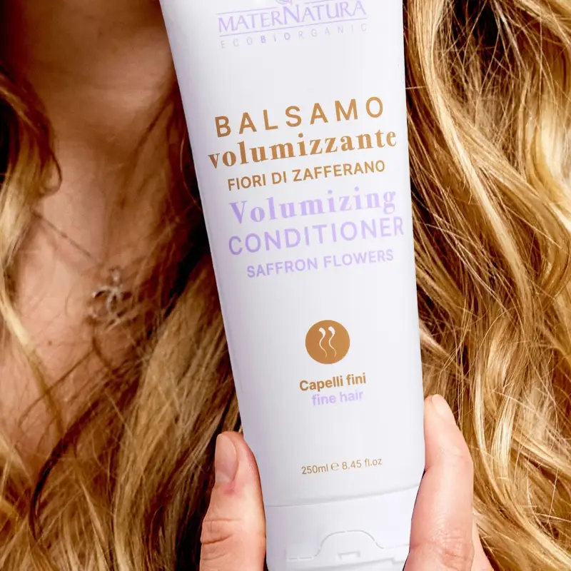 Balsamo, Maschere e Olii Balsamo Volumizzante Capelli Fini Ai Fiori Di Zafferano - Balsamo volumizzante miniatura 3