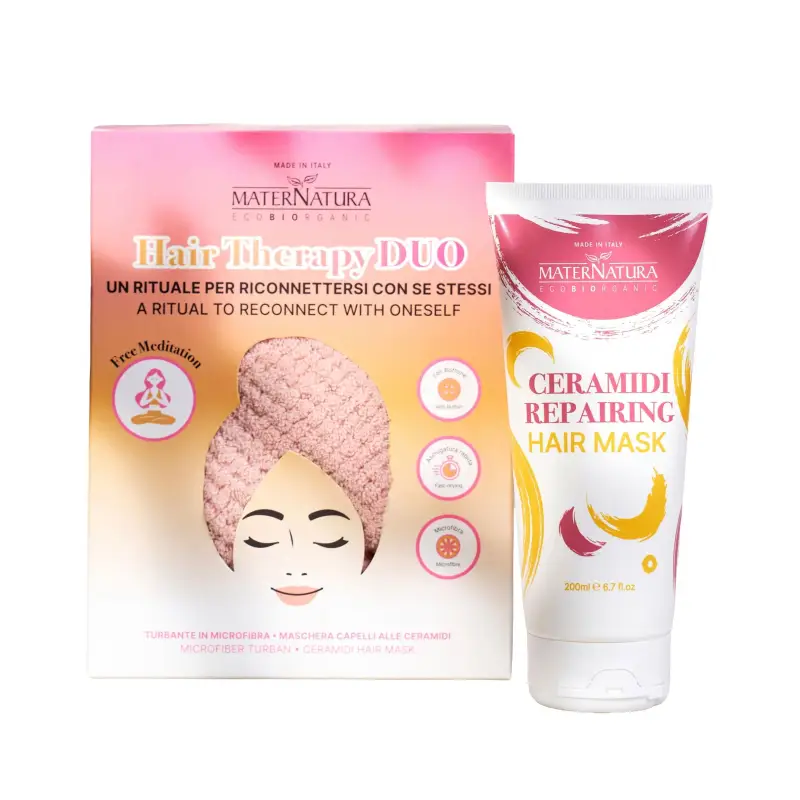 Balsamo Maschere e Olii Hair Therapy Duo Box - Maschera capelli rovinati,Fasce per capelli,Capelli danneggiati,Cofanetto per capelli