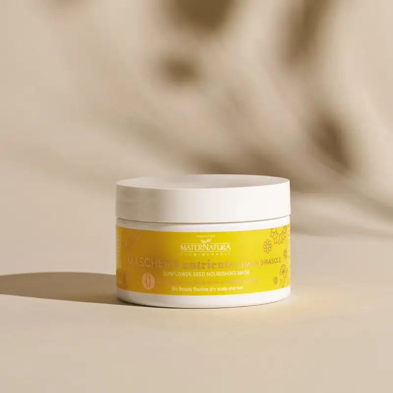 Balsamo, Maschere e Olii Maschera Capelli Ristrutturante Ai Semi Di Girasole - Maschera capelli secchi, Maschera capelli rovinati, Capelli miniatura 2