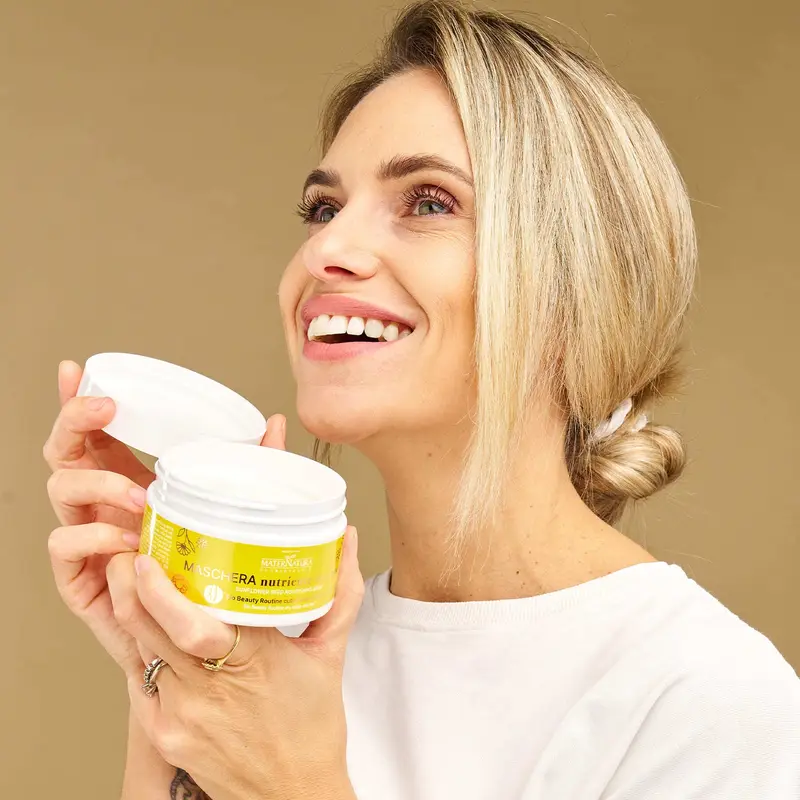 Balsamo, Maschere e Olii Maschera Capelli Ristrutturante Ai Semi Di Girasole - Maschera capelli secchi, Maschera capelli rovinati, Capelli miniatura 3