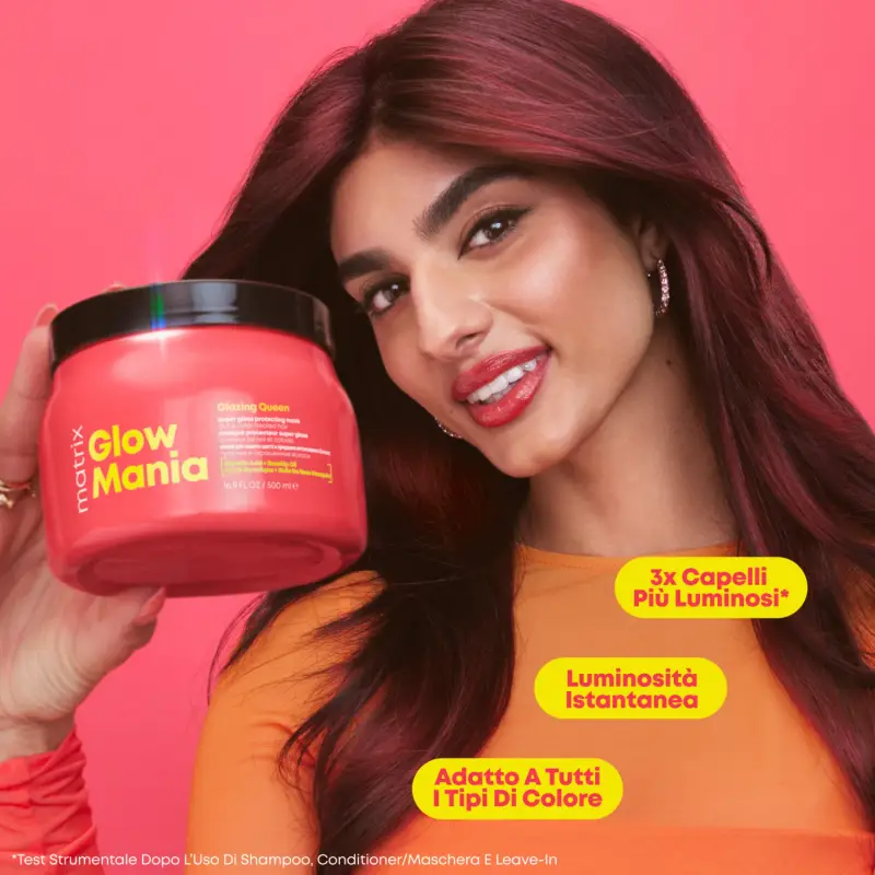 Glow Mania Super Gloss Protecting Mask - Maschera illuminante capelli, Capelli colorati miniatura 4