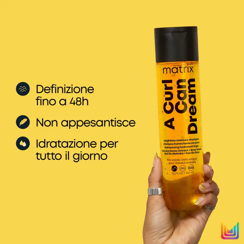 Total Results A Curl Can Dream Weightless Moisture Shampoo - Shampoo capelli ricci, Capelli ricci miniatura 2