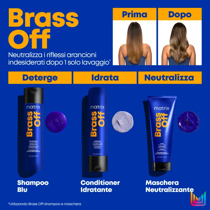 Total Results Brass Off Blue Shampoo - Shampoo capelli colorati, Capelli colorati miniatura 4