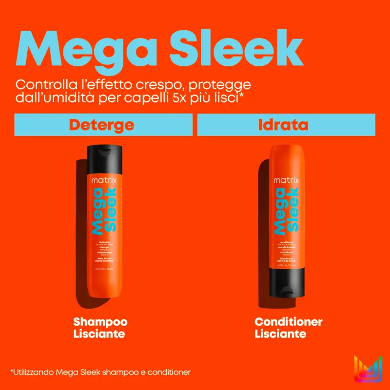 Total Results Mega Sleek Conditioner - Balsamo capelli lisciante, Capelli lisci, Capelli secchi miniatura 5