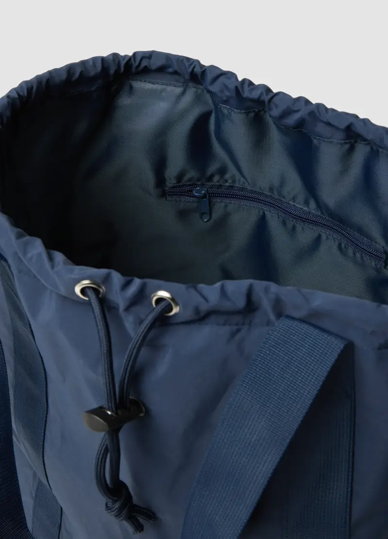 Borsa Da Viaggio Blu Con Coulisse, Uomo, Blu miniatura 3