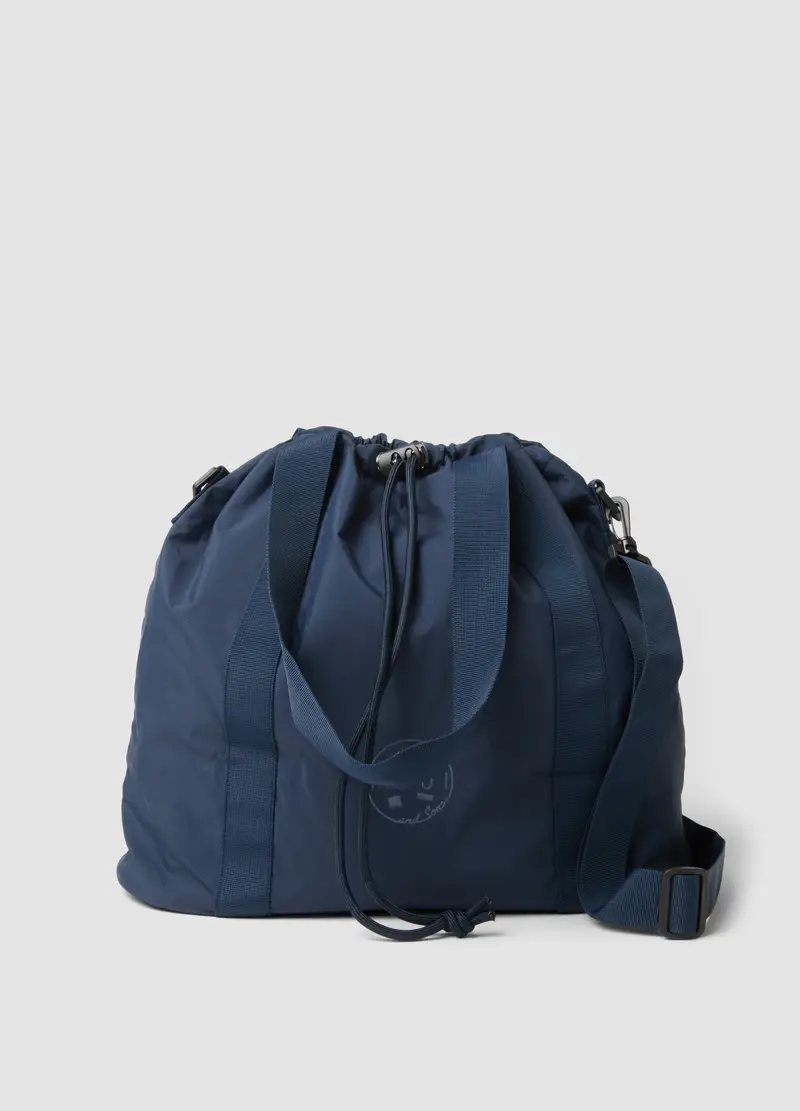 Borsa Da Viaggio Blu Con Coulisse, Uomo, Blu