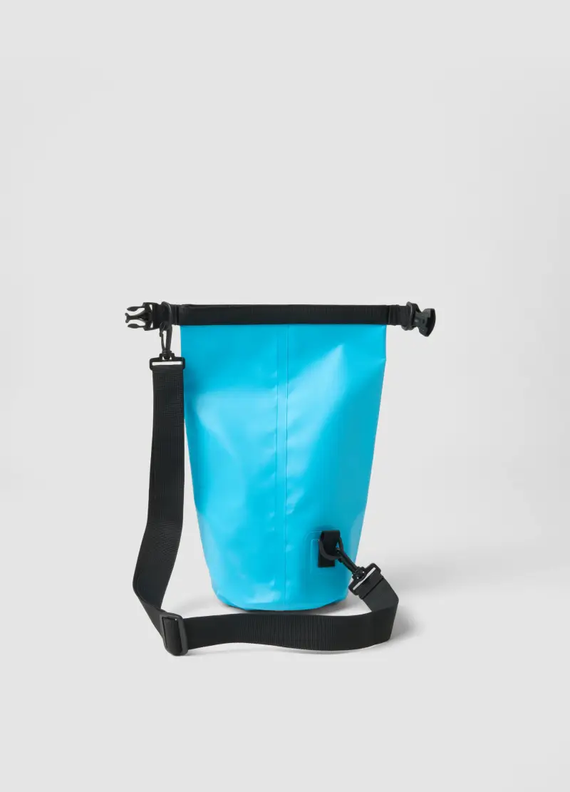 Borsa Impermeabile Azzurra Con Tracolla Regolabile, Uomo, Azzurro miniatura 2