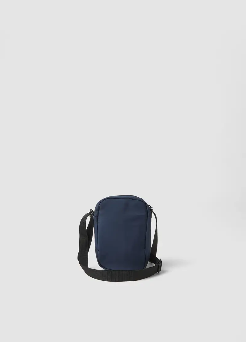Borsetta A Tracolla Blu Con Chiusura A Zip E Tracolla Regolabile, Uomo, Blu miniatura 2