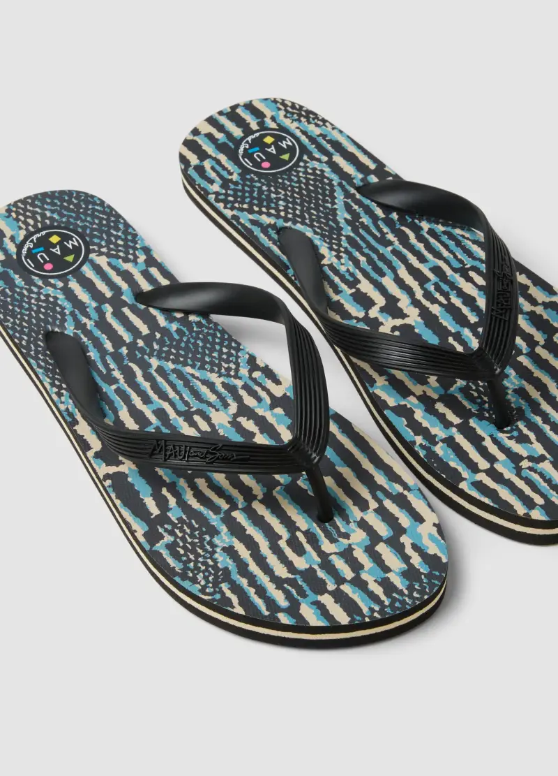 Infradito Multicolor Con Fantasia, Uomo, Multicolor miniatura 2