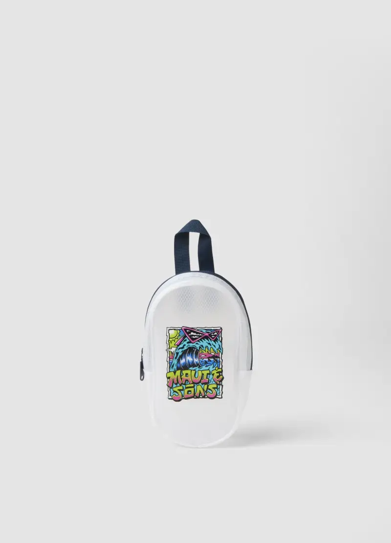 Porta Costume Trasparente Con Chiusura A Zip, Uomo, Bianco