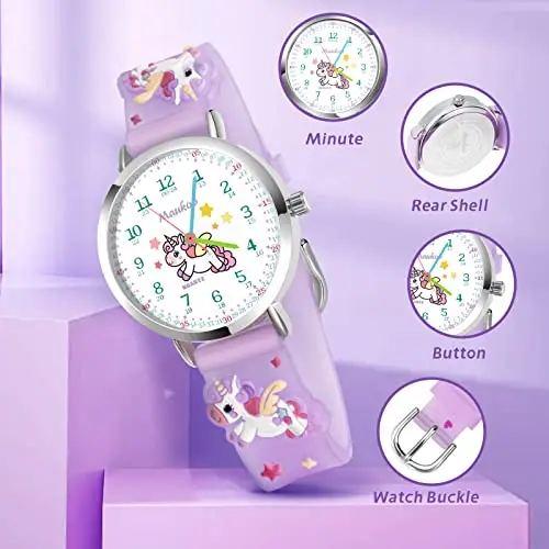 Maukoo Orologio Bambini, Orologio Quarzo in Cartone Animato 3D, Orologio da Polso per Ragazzi e Ragazze, Orologio miniatura 2