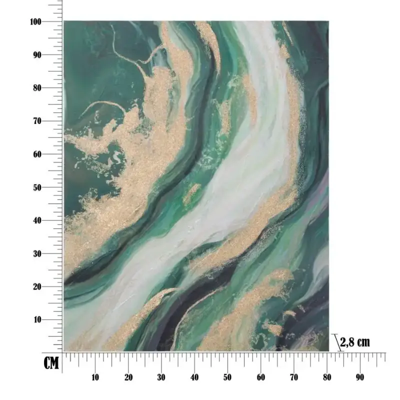 Decorazione murale dipinto su tela vegetazione Mauro Ferretti