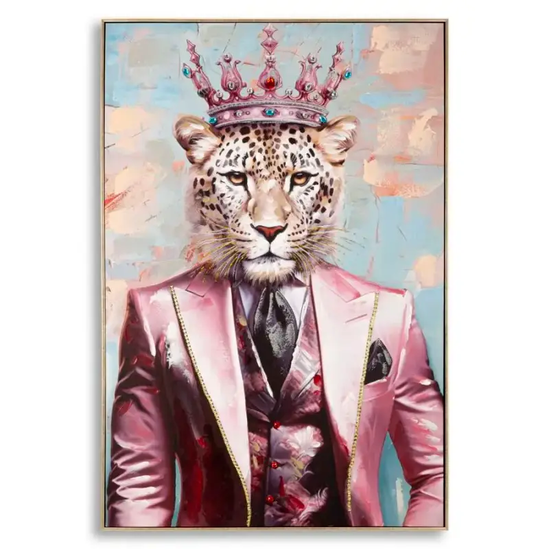 Decorazione murale pittura su tela con cornice Mauro Ferretti King