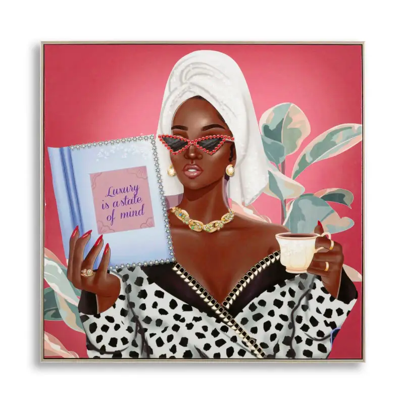 Decorazione murale pittura su tela con cornice Mauro Ferretti Laccato Luxury B