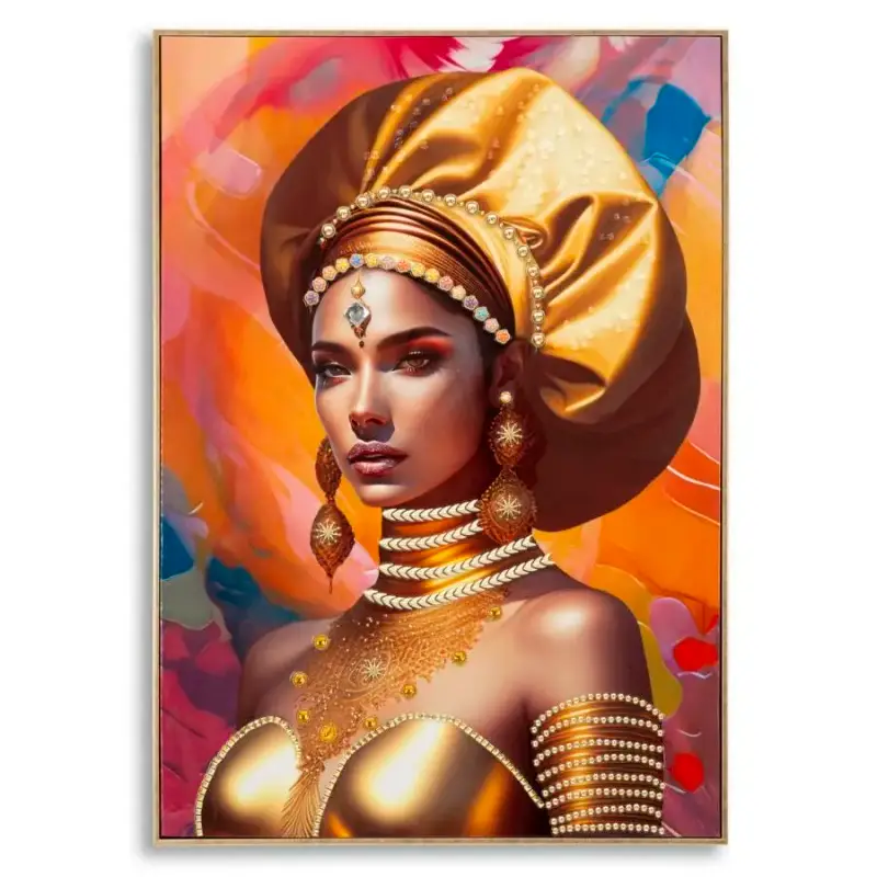 Decorazione murale pittura su tela con cornice Mauro Ferretti Samira