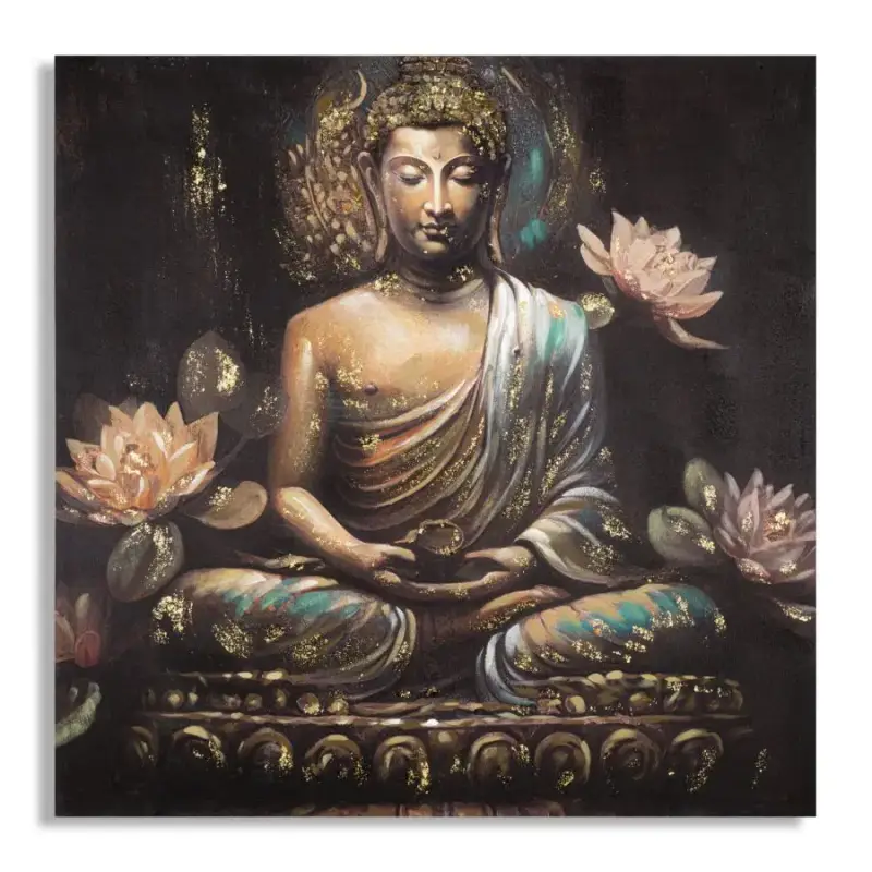 Decorazione murale pittura su tela Mauro Ferretti Buddha A