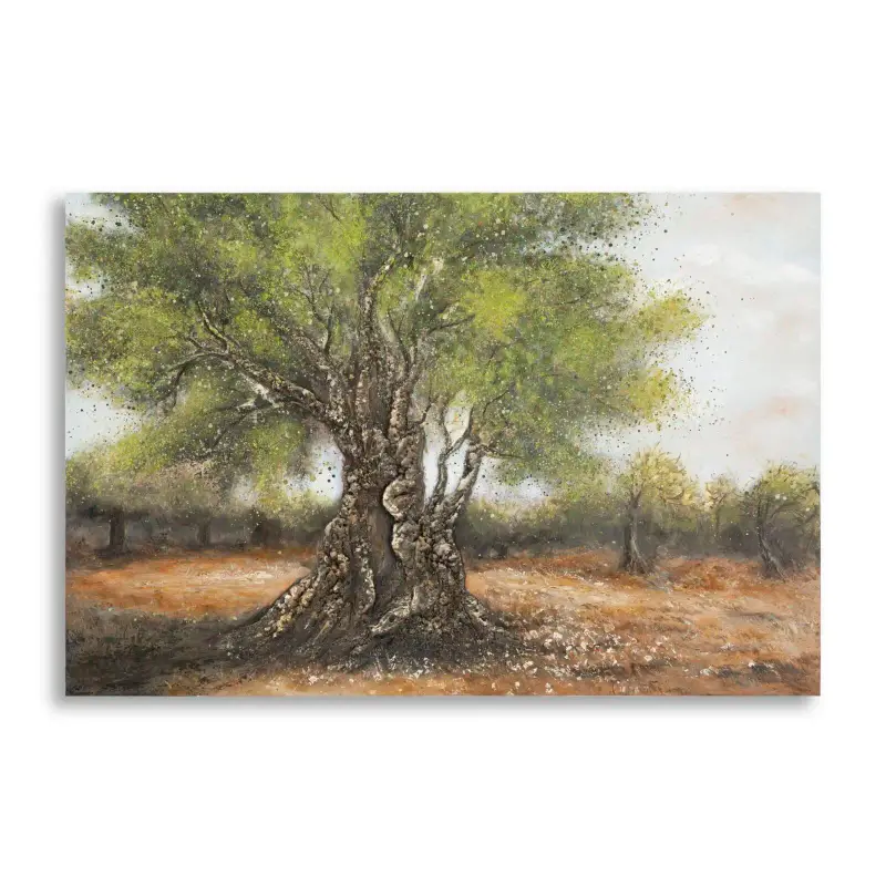 Decorazione murale pittura su tela olivo Mauro Ferretti C