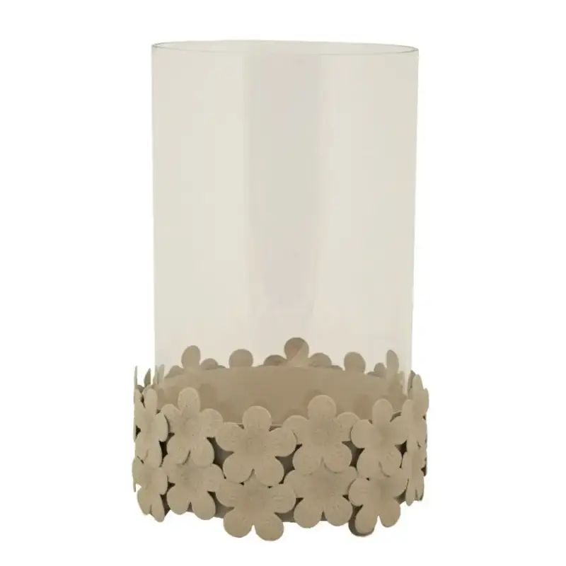 Portacandele con base decorata con farfalle sospese Mauro Ferretti C/Vetro