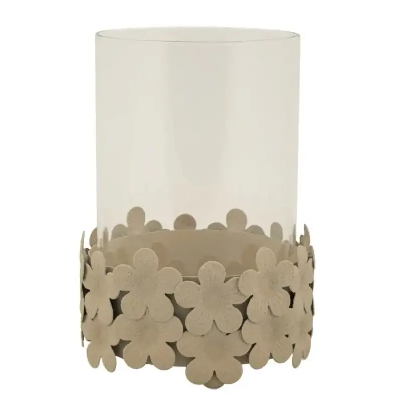 Portacandele floreale Mauro Ferretti C/Vetro