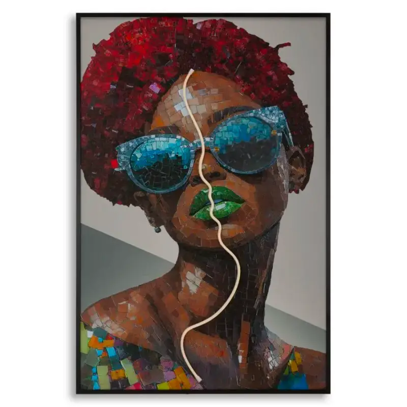 Quadro decorativo da parete con led Mauro Ferretti Afro