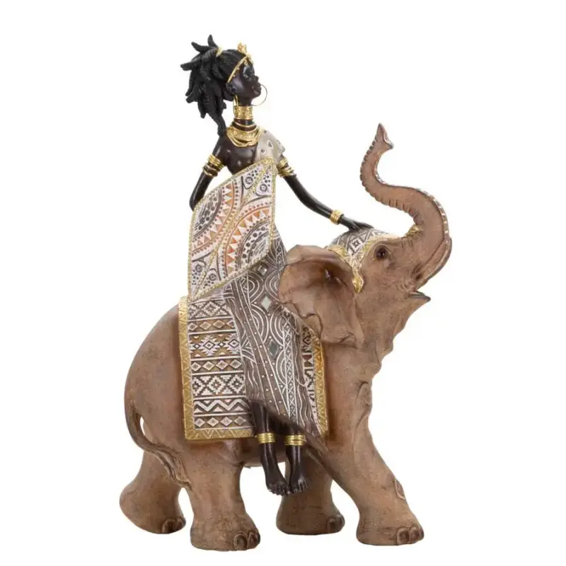 Statuetta Mauro Ferretti Masai Tribal C/Elefante
