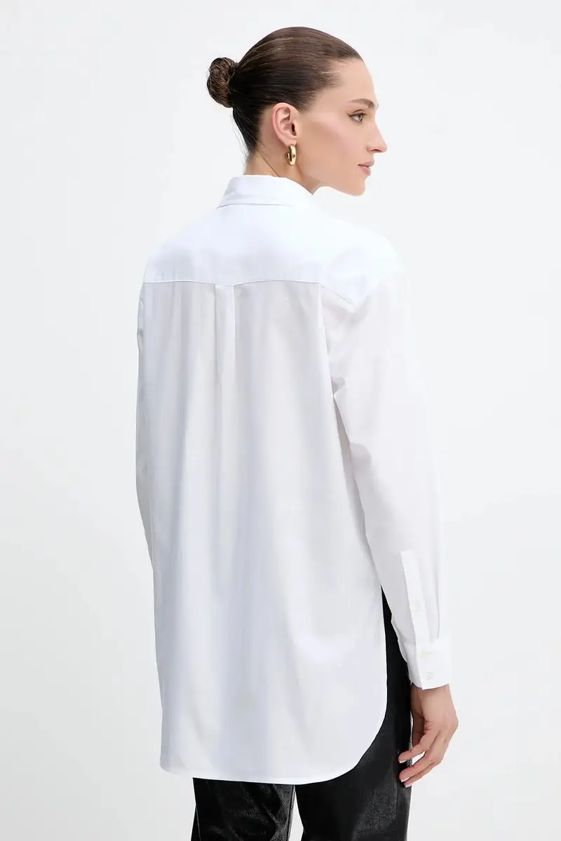 camicia in cotone donna colore bianco 2526116012200 miniatura 3