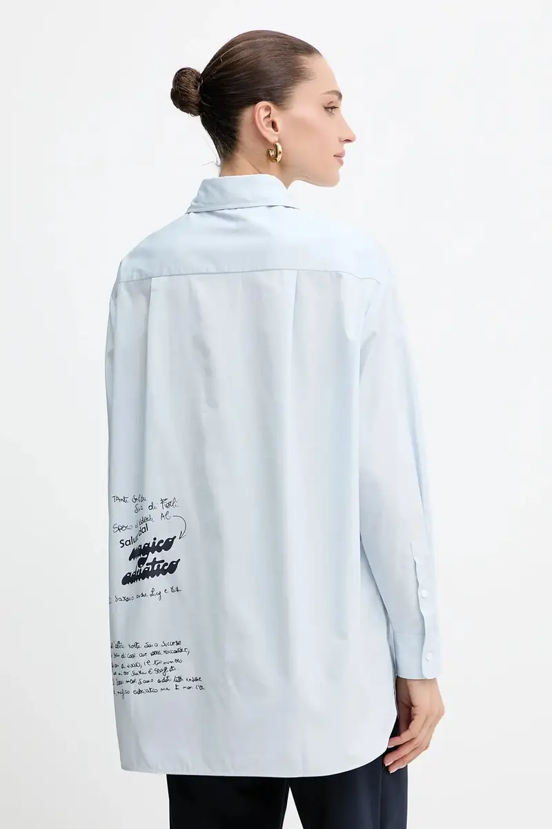 camicia in cotone donna colore blu 2528116021200 miniatura 3