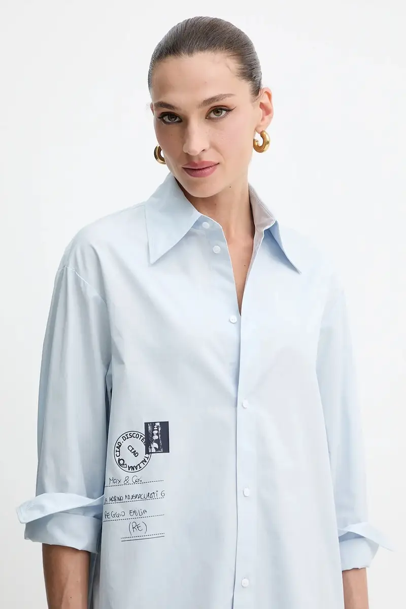camicia in cotone donna colore blu 2528116021200 miniatura 4