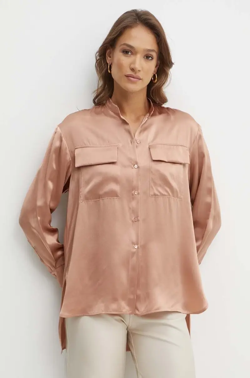 . camicia in seta colore rosa 2416111052200