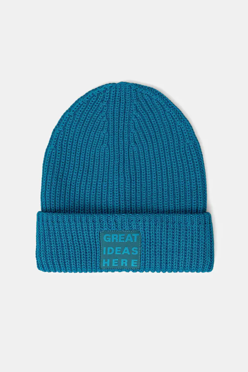 . cappello con lana colore blu 2528576042200