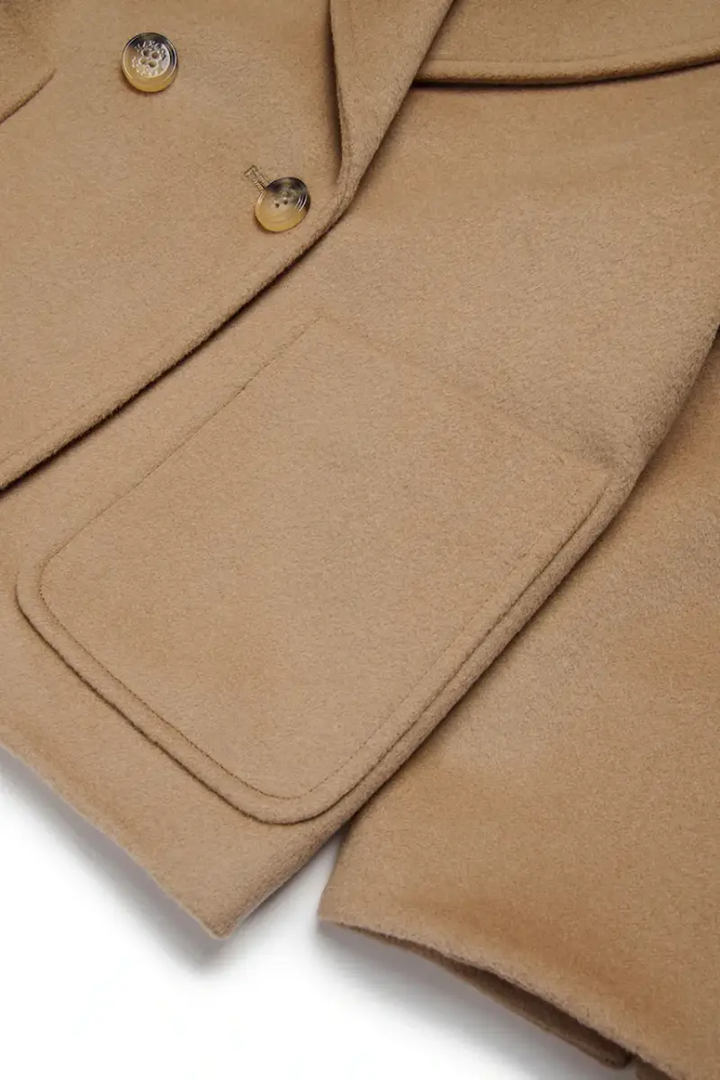 cappotto con lana bambini MAXJ35F JACKET colore beige MX0229 miniatura 5